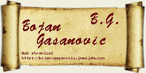 Bojan Gašanović vizit kartica